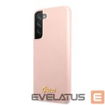 Back panel cover Guess - Samsung S22 Plus Silicone Metal Logo Case Pink