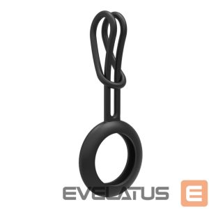 Smart tag accessories iLike  AirTag Silicone Keychain Loop Case Black