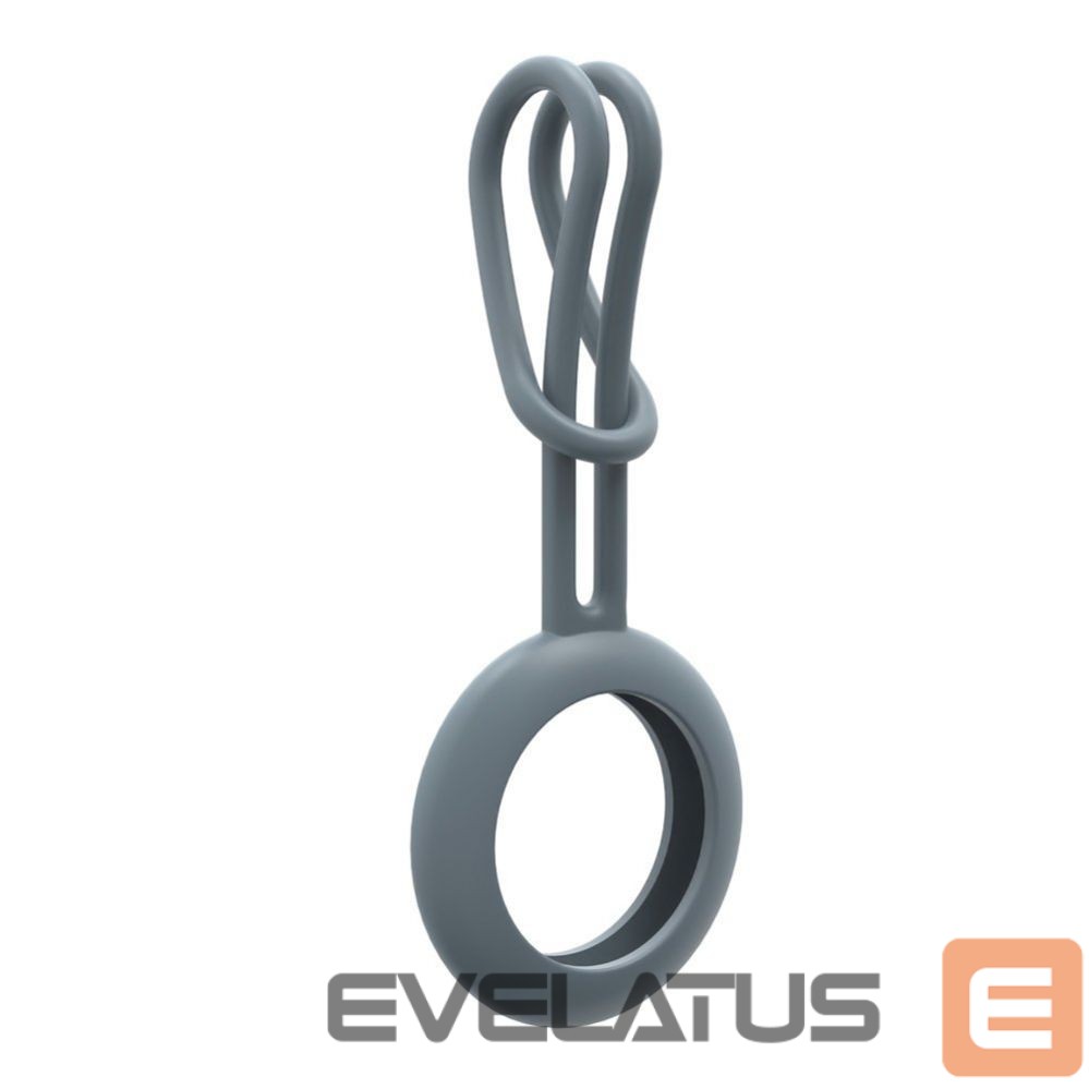 Smart tag accessories iLike AirTag Silicone Keychain Loop Case Grey Blue