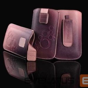 Case universal pocket iLike Universal Leather Pocket Case M Dark Pink