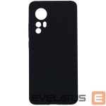 Back panel cover Evelatus Xiaomi 12 Pro Premium Soft Touch Silicone Case Black