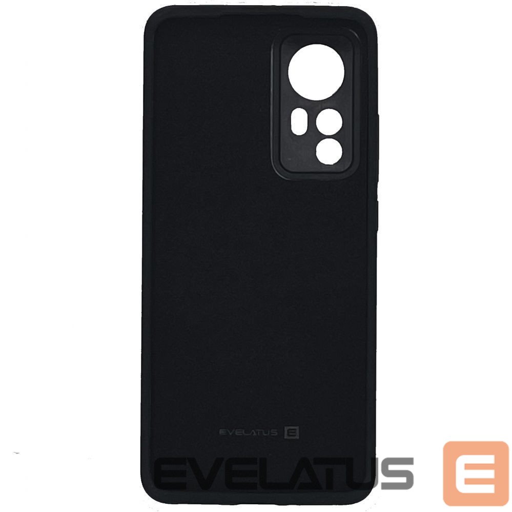 Back panel cover Evelatus Xiaomi 12 Pro Premium Soft Touch Silicone Case Black