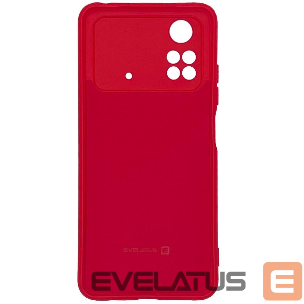 Back panel cover Evelatus Xiaomi Poco X4 Pro 5G Premium Soft Touch Silicone Case Red