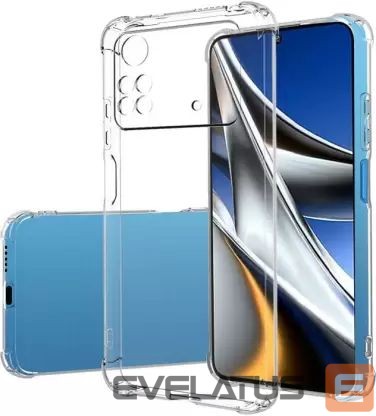 Back panel cover Evelatus Xiaomi Poco M4 Pro Military Shockproof Silicone Case TPU Transparent