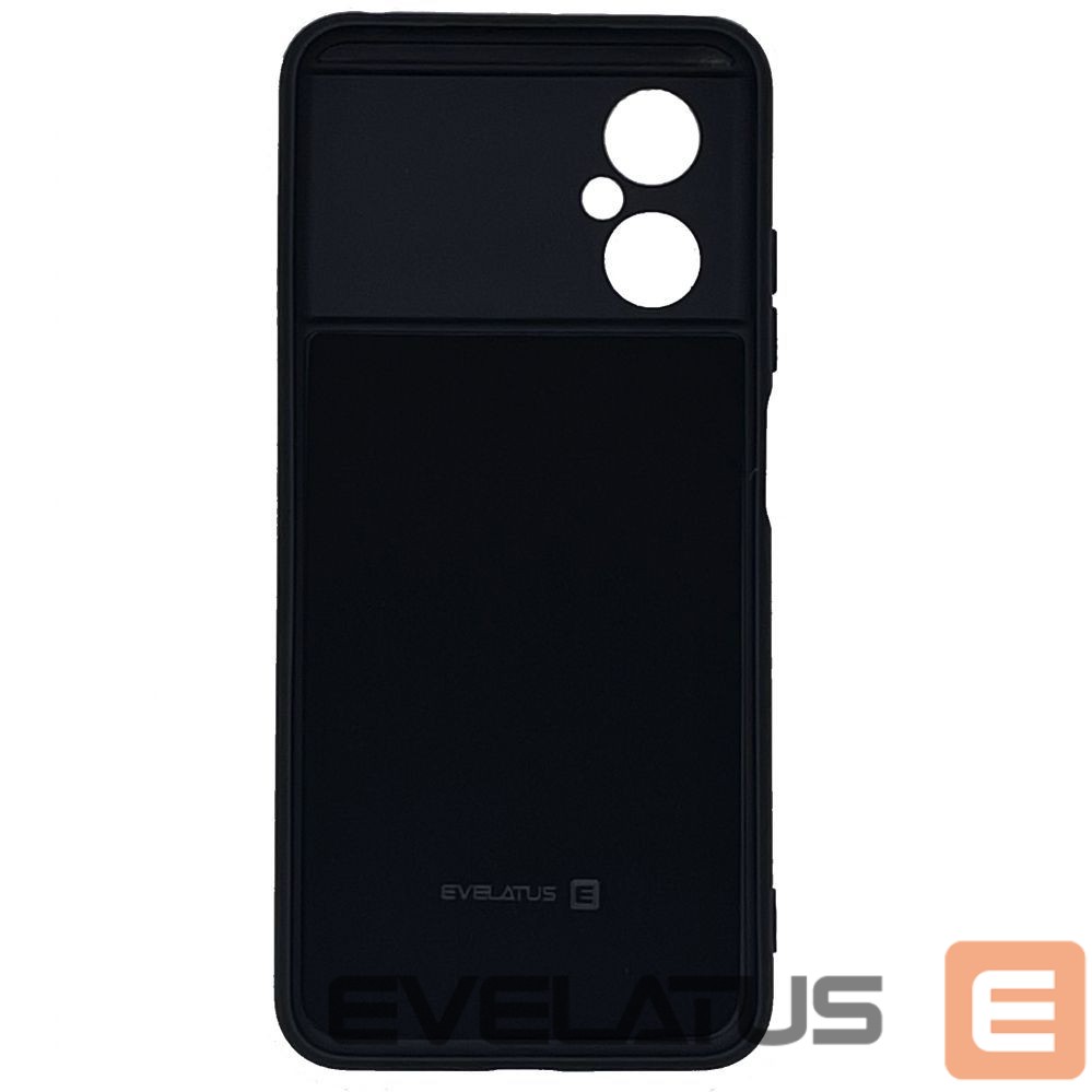 Back panel cover Evelatus Xiaomi Poco M4 5G Nano Silicone Case Soft Touch TPU Black