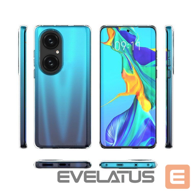 Back panel cover iLike Huawei Slim case 1 mm for P50 transparent