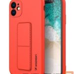 Back panel cover Wozinsky Apple Kickstand Case flexible silicone iPhone 11 Red