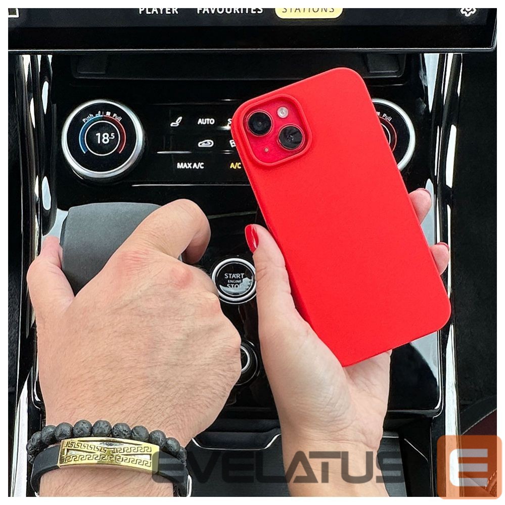 Back panel cover Evelatus Apple iPhone 14 6.1 Premium Soft Touch Silicone Case Red