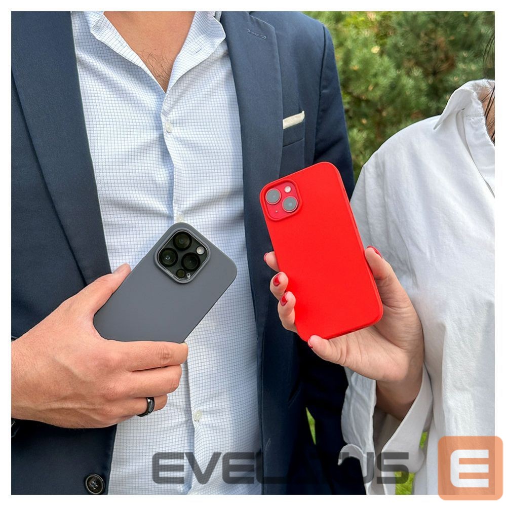Back panel cover Evelatus Apple iPhone 14 6.1 Premium Soft Touch Silicone Case Red