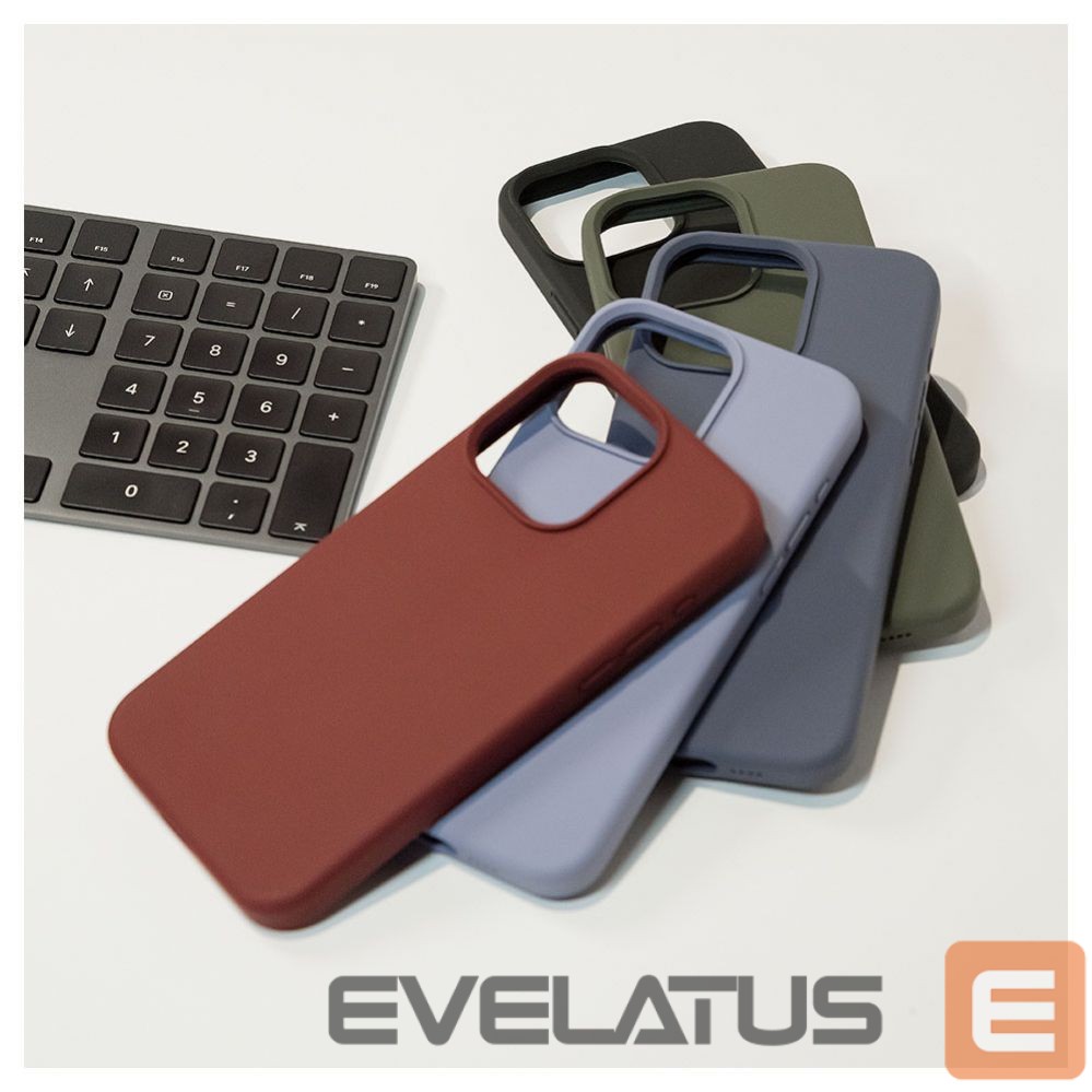 Back panel cover Evelatus Apple iPhone 14 Plus 6.7 Premium Soft Touch Silicone Case Black