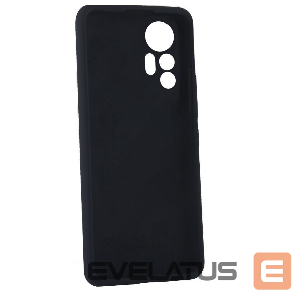 Back panel cover Evelatus Xiaomi 12 Lite Premium Soft Touch Silicone Case Black