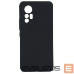 Back panel cover Evelatus Xiaomi 12 Lite Premium Soft Touch Silicone Case Black