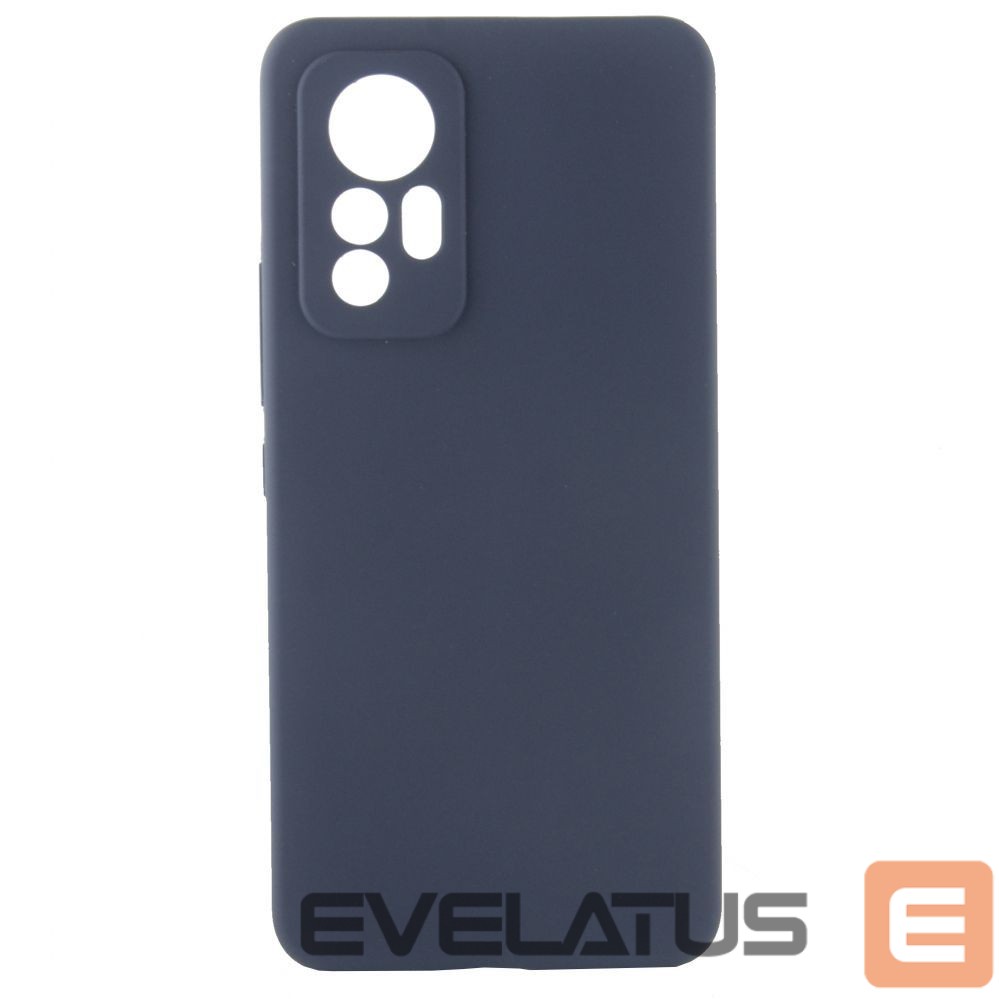 Back panel cover Evelatus Xiaomi 12 Lite Premium Soft Touch Silicone Case Midnight Blue
