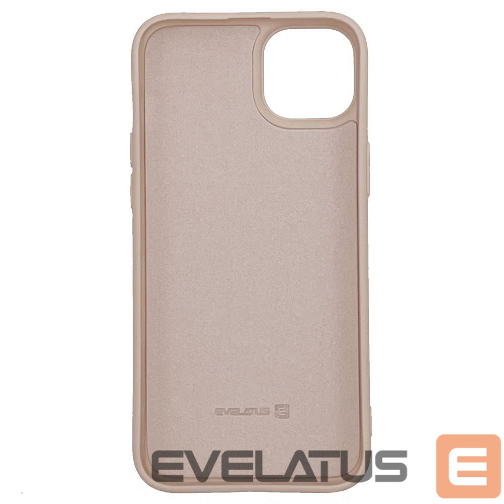 Back panel cover Evelatus Apple iPhone 14 6.1 Nano Silicone Case Soft Touch TPU Beige