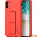Back panel cover iLike Samsung Galaxy A22 5G Kickstand Case Silicone Stand Cover Red