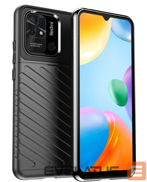 Back panel cover iLike Xiaomi Redmi 10C / Poco C40 Thunder Case Flexible armored cover Black