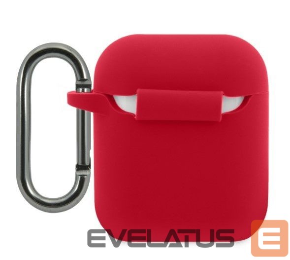 Headphone case Lacoste Apple Airpods 1/2 Liquid Silicone Glossy Printing Logo Case Red