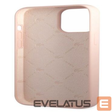 Back panel cover Lacoste Apple iPhone 13 Pro Liquid Silicone Glossy Printing Logo Case Pink