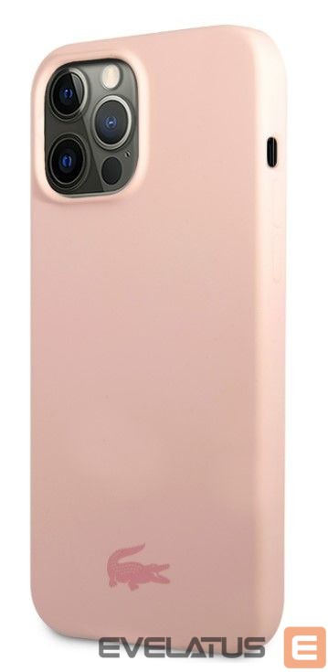 Back panel cover Lacoste Apple iPhone 13 Pro Liquid Silicone Glossy Printing Logo Case Pink