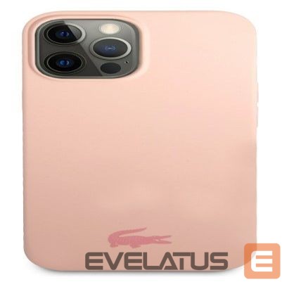 Back panel cover Lacoste Apple iPhone 13 Pro Liquid Silicone Glossy Printing Logo Case Pink
