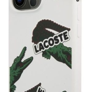 Back panel cover Lacoste Apple iPhone 13 Pro Liquid Silicone Allover Pattern Case White