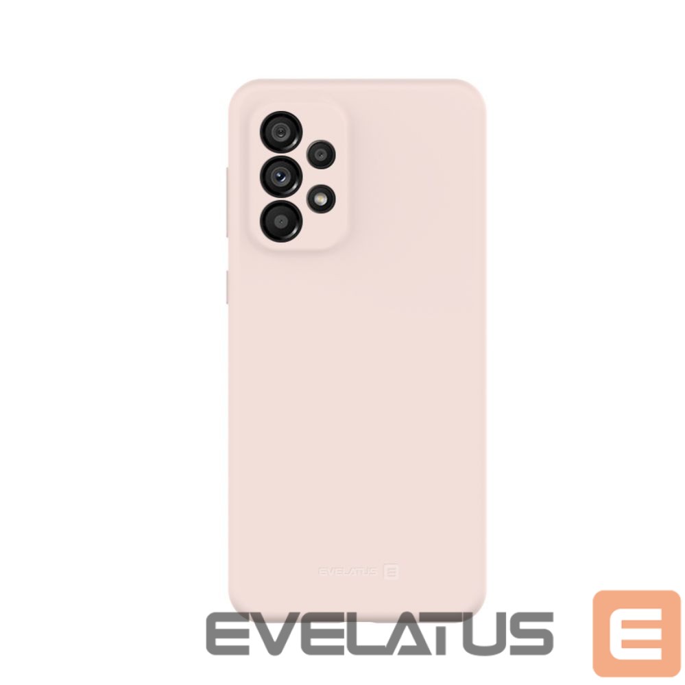 Back panel cover Evelatus Samsung Galaxy A33 5G Premium Soft Touch Silicone Case Pink Sand