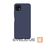 Back panel cover Evelatus Samsung Galaxy A22 5G Premium Soft Touch Silicone Case Midnight Blue