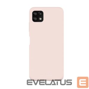 Back panel cover Evelatus Samsung Galaxy A22 5G Premium Soft Touch Silicone Case Pink Sand