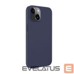 Back panel cover Evelatus Apple iPhone 14 Genuine Leather Case with MagSafe Blue
