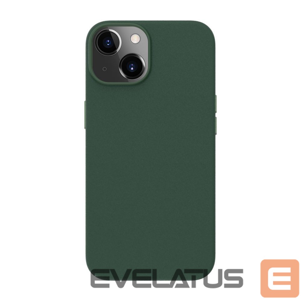 Back panel cover Evelatus Apple iPhone 14 Genuine Leather Case with MagSafe Dark Green