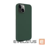 Back panel cover Evelatus Apple iPhone 14 Genuine Leather Case with MagSafe Dark Green