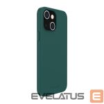 Back panel cover Evelatus Apple iPhone 14 Plus Genuine Leather case with MagSafe Dark Green