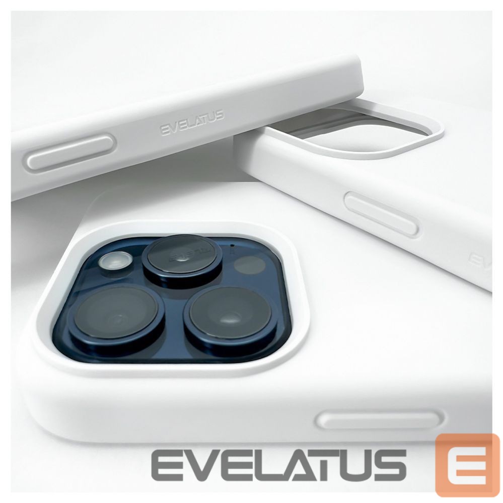Back panel cover Evelatus Apple iPhone 14 Pro Premium Soft Touch Silicone Case White