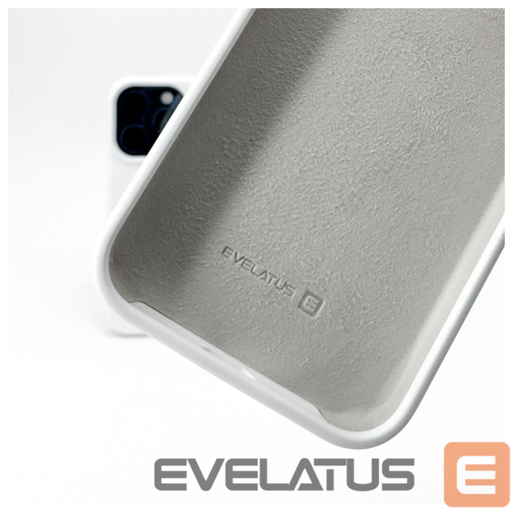 Back panel cover Evelatus Apple iPhone 14 Pro Premium Soft Touch Silicone Case White