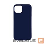 Back panel cover Evelatus Apple iPhone 14 Premium Magsafe Soft Touch Silicone Case Midnight Blue