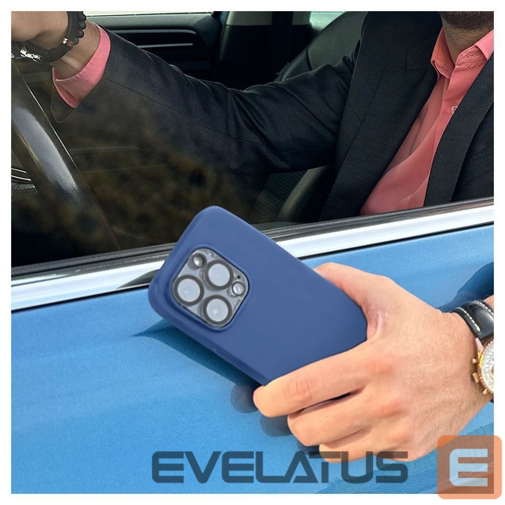 Back panel cover Evelatus Apple iPhone 14 Pro Premium Magsafe Soft Touch Silicone Case Midnight Blue