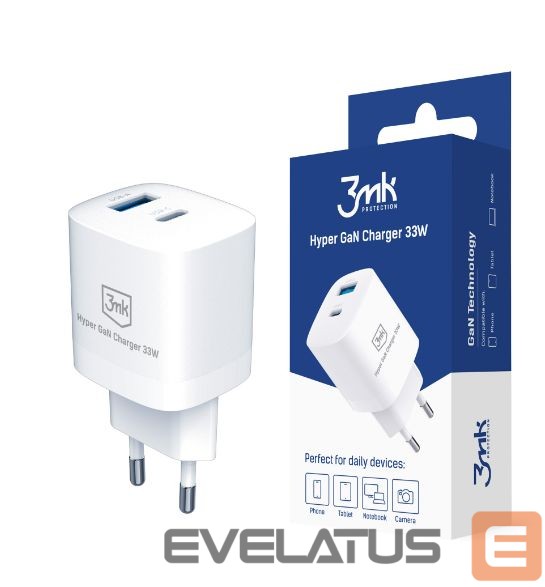 Adapter 3MK Hyper GaN Charger 33W White