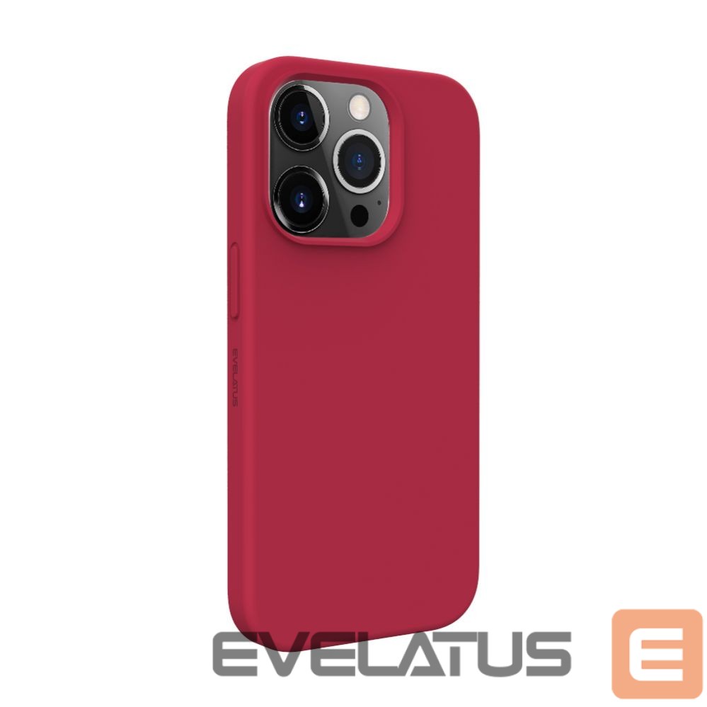 Back panel cover Evelatus Apple iPhone 14 Pro 6.1 Premium Soft Touch Silicone case Red