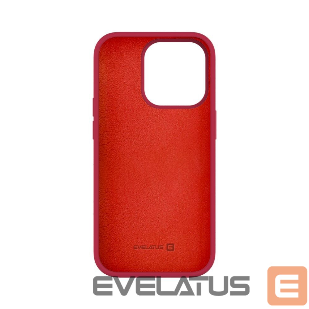 Back panel cover Evelatus Apple iPhone 14 Pro 6.1 Premium Soft Touch Silicone case Red