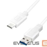 Cable Logilink  USB 3.2 Gen 1x1 Cable CU0174 1 m, White, USB-A Male, USB-C Male
