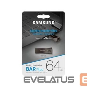 Flash drive Samsung  Samsung BAR Plus MUF-64BE4/APC 64 GB, USB 3.1, Grey 