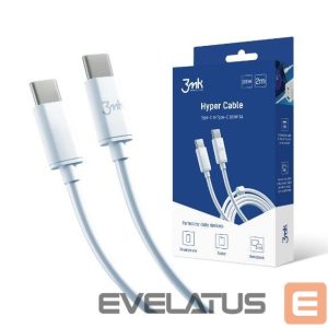 Cable 3MK  Hyper Cable Type-C to Type-C 2m 100W White