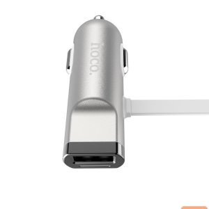 Auto charger Hoco Universal UCL01 Multifunction apple+micro usb Silver