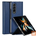 Back panel cover Dux Ducis Samsung Galaxy Z Fold4 Bril case with a flip wallet stand Dark Blue