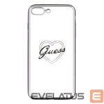 Back panel cover Guess Apple iPhone 7 Plus / 8 Plus Apple Heart TPU Case Silver