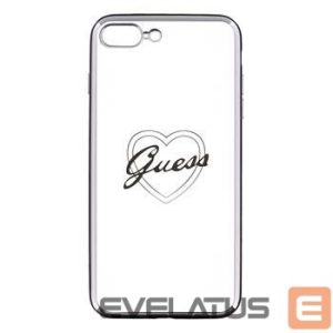 Back panel cover Guess Apple iPhone 7 Plus / 8 Plus Apple Heart TPU Case Silver