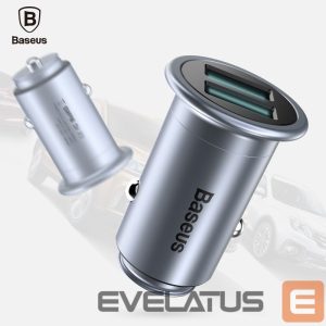 Auto charger Baseus Universal MINI T Dual U Smart Car Charger 2.4A CCMNT-16 Chrome