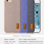 Back panel cover Baseus Apple Grain Case For iPhone6 Plus/iPhone6S Plus WIAPIPH6SP-BW03 Sea Blue