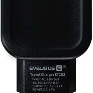 Adapter Evelatus Universal Evelatus Travel Charger Two USB 3.4A ETC03 Black