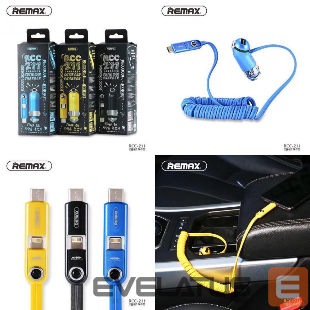 Auto charger Remax Universal Cutie Car Charger RCC211 Black